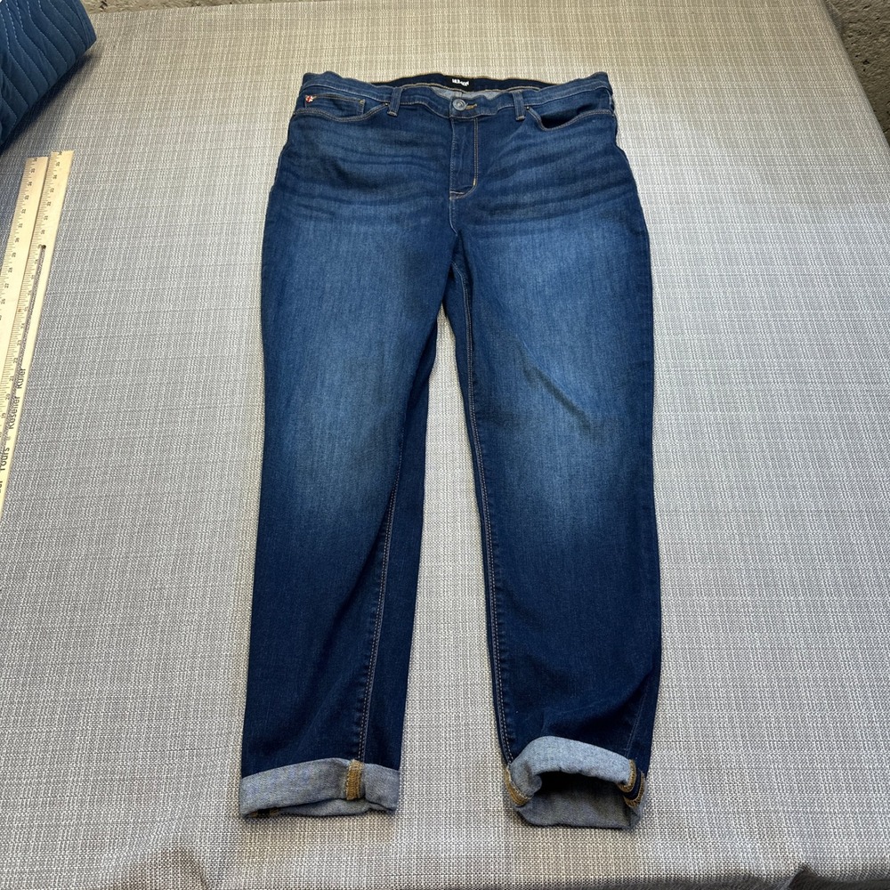 Hudson Natalie Mid Rise Ankle‎ Jeans Dark Wash Blue Size 33